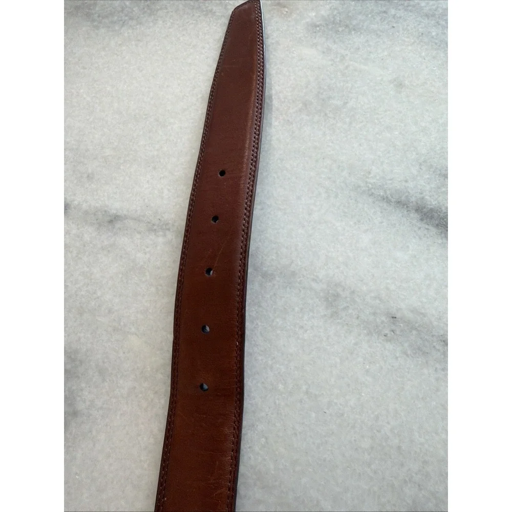 Daniel Cremieux Belt Mens 40/100 Brown Embossed Leather Signature Collection GWB